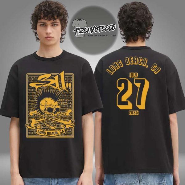 311 Band At Long Beach CA On July 27 2025 Limited Two Sided Unisex T-Shirt