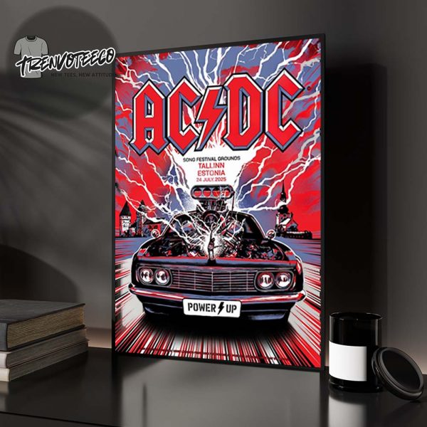 AC DC Tallinn PWR UP Event Tour You’ve Been Thunderstruck On July 24 2025 Home Decor Poster Canvas