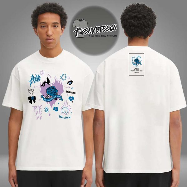 Ado World Tour 2025 Fashionable Hibana Ha Chan Two Sided Unisex T-Shirt