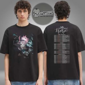 Ado World Tour 2025 Fashionable Hibana Schedule Two Sided Unisex T-Shirt