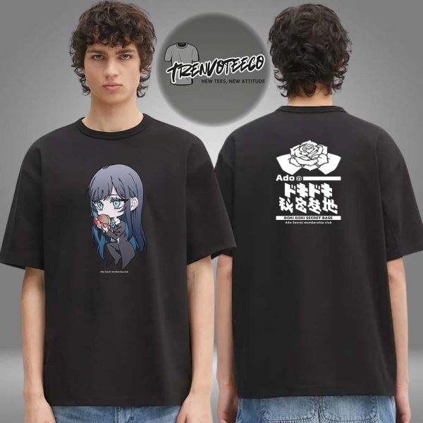 Ado World Tour 2025 Fashionable Hibana Secret Membership Club DokkiDokki Two Sided Unisex T-Shirt