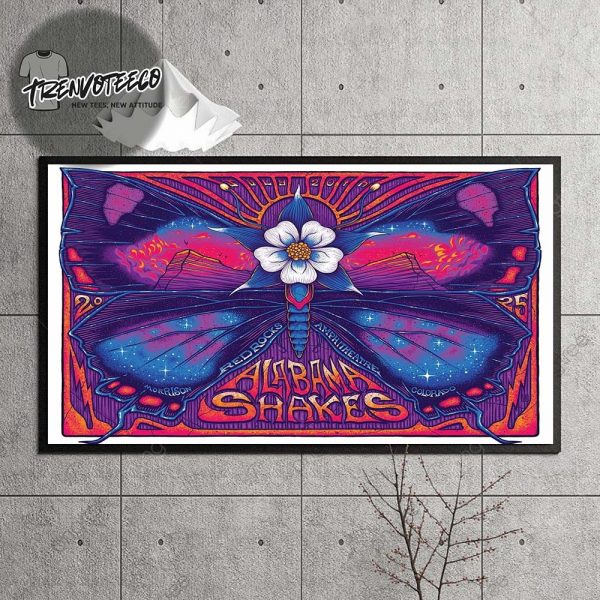 Alabama Shakes At Red Rocks Amphitheatre In Morrison Colorado On July 20 2025 Home Decor Poster Canvas