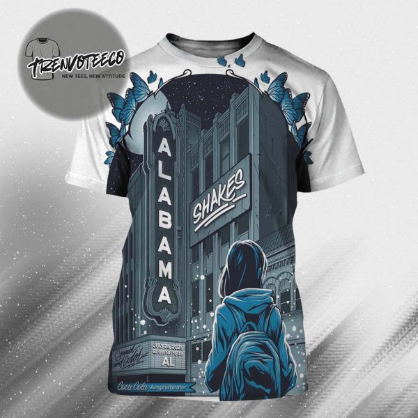 Alabama Shakes Poster Music Show At Coca Cola Amphitheater In Birmingham AL On July 26 2025 All Over Print Shirt