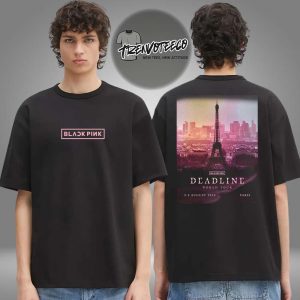 BLACKPINK Deadline World Tour 2025-2026 Paris Exclusive Merch Two Sided Unisex T-Shirt