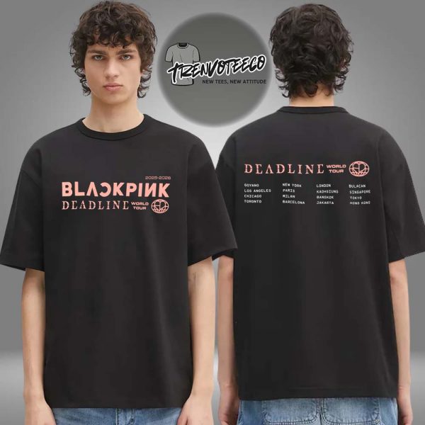 BLACKPINK Deadline World Tour 2025-2026 Schedule Two Sided Unisex T-Shirt