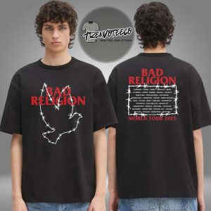 Bad Religion New Merch 2025 Barred Dove Two Sided Unisex T-Shirt