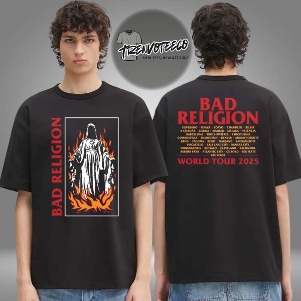 Bad Religion New Merch 2025 Burn Two Sided Unisex T-Shirt