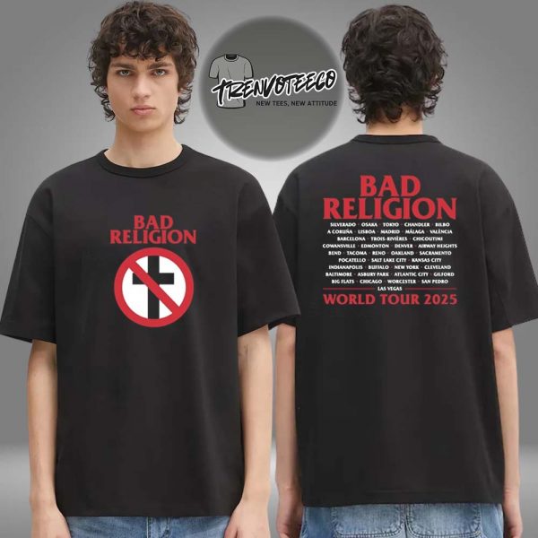 Bad Religion New Merch 2025 Cross Buster Two Sided Unisex T-Shirt