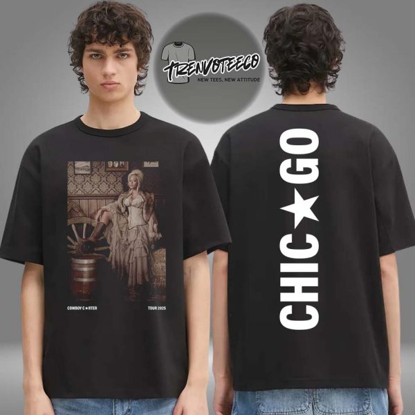 Beyonce Cowboy Carter Tour 2025 Chicago Exclusive Two Sided Unisex T-Shirt