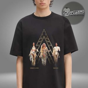 Beyonce Cowboy Carter Tour 2025 Legacy Golden Trio Stage Look Exclusive Two Sided Unisex T-Shirt