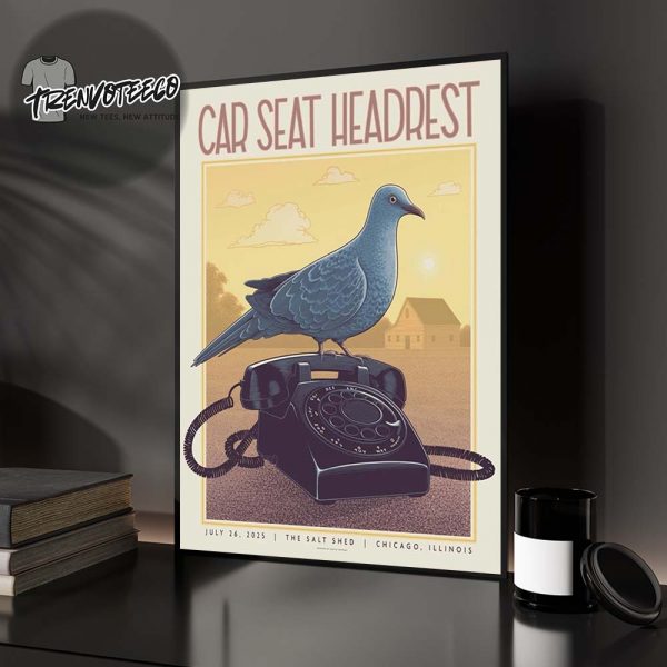 Car Seat Headrest Poster Show At The Salt Shed In Chicago Illiois On July 26 2025 Home Decor Poster Canvas