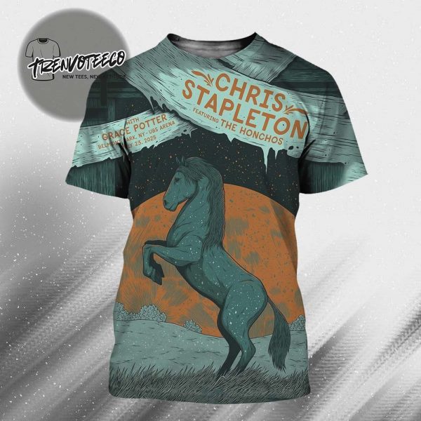 Chris Stapleton Featuring The Honchos At UBS Arena In Belmont Park NY On July 23 2025 All Over Print Shirt