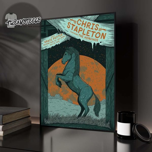 Chris Stapleton Featuring The Honchos At UBS Arena In Belmont Park NY On July 23 2025 Home Decor Poster Canvas