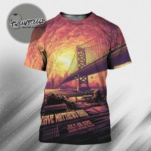 Dave Matthews Band At Freedom Mortgage Pavilion In Camden NJ On July 26 2025 All Over Print Shirt