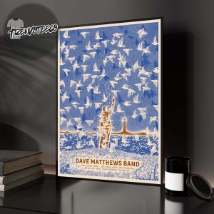 Dave Matthews Band Poster Music At Bank Of New Hampshire Pavilion In Gilford NH On July 23 2025 Home Decor Poster Canvas