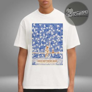 Dave Matthews Band Poster Music At Bank Of New Hampshire Pavilion In Gilford NH On July 23 2025 Unisex T-Shirt