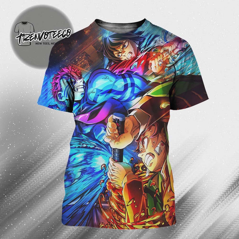 Demon Slayer Kimetsu No Yaiba Infinity Castle The Return Of Akaza New Key Visual All Over Print Shirt Demon Slayer Kimetsu No Yaiba Infinity Castle The Return Of Akaza New Key Visual All Over Print Shirt