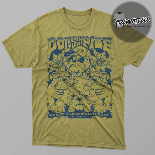Dogs In A Pile At Dillon Amphitheater In Dillon CO On July 28 2025 Poster Art By Gipp Unisex T-Shirt