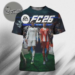 FC 26 EA Sports Cover Athlete Jude Bellingham And Jamal Musiala All Over Print Shirt