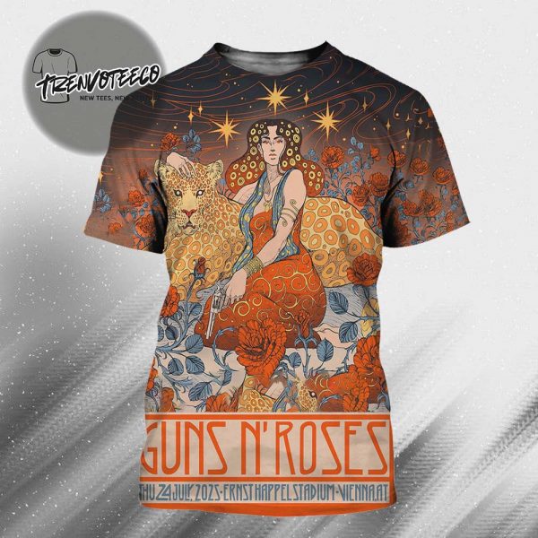 Guns N Roses At Ernst Happel Stadium In Vienna AT On July 24 2025 All Over Print Shirt