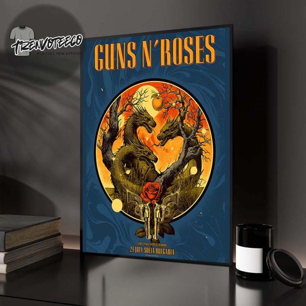 Guns N Roses At Vasil Levski National Stadium In Sofia Bulgaria On July 21 2025 Home Decor Poster Canvas
