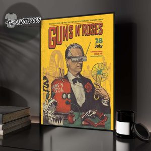Guns N Roses Luxembourg City LU Poster Show On July 28 2025 Guns N Roses Was Here Home Decor Poster Canvas