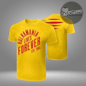 Hulk Hogan WWE Authentic Hulkamania Lives Forever Two Sided Unisex T-Shirt