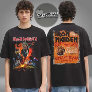 Iron Maiden Run For Your Lives World Tour 2025 Arnhem Netherlands On July 23 2025 Two Sided Unisex T-Shirt