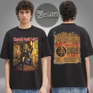 Iron Maiden Run For Your Lives World Tour 2025 Paris France On July 19-20 2025 Two Sided Unisex T-Shirt