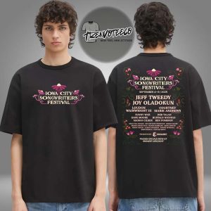 Jeff Tweedy Wilco Band Iowa City Songwriters Festival On September 4 6 2025 Line Up Tour Two Sided Unisex T-Shirt