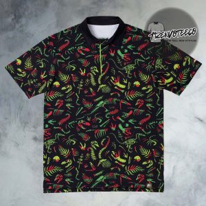 Jurassic Park Fossil Records RSVLTS Collection 2025 Polo T-Shirt