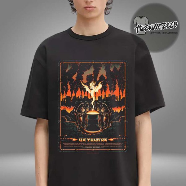 King Gizzard And The Lizzard US Tour 2025 Schedule Unisex T-Shirt