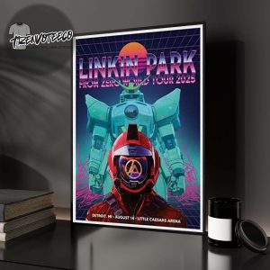 Linkin Park From Zero World Tour 2025 At Little Caesars Arena In Detroit MI On August 14 2025 Home Decor Poster Canvas