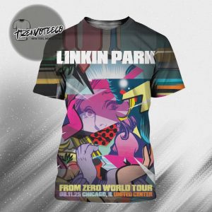 Linkin Park From Zero World Tour 2025 At United Center In Chicago IL On August 11 2025 All Over Print Shirt
