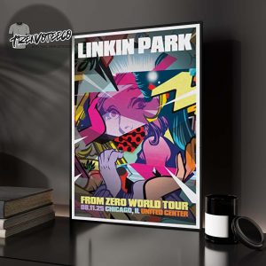 Linkin Park From Zero World Tour 2025 At United Center In Chicago IL On August 11 2025 Home Decor Poster Canvas