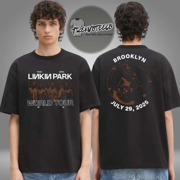 Linkin Park From Zero World Tour Brooklyn NY On July 29 2025 Two Sided Unisex T-Shirt