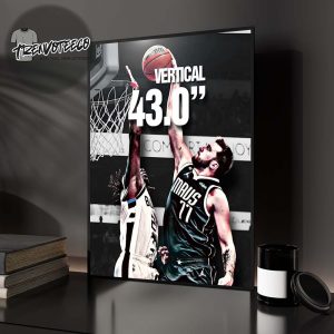 Luka Doncic Los Angeles Lakers Defies Gravity In Viral 43.0 Vertical Jump Fan Art Home Decor Poster Canvas