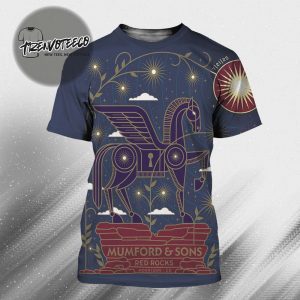 Mumford And Sons Night 1 At Red Rocks In Morrison CO On July 21 2025 All Over Print Shirt