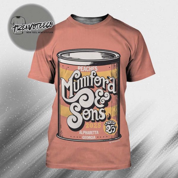 Mumford And Sons Poster Music Show In Alpharetta Georgia On July 25 2025 All Over Print Shirt