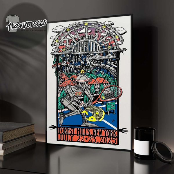 Phish Dry Goods Poster Show At Forest Hills In New York On July 22 23 2025 Home Decor Poster Canvas
