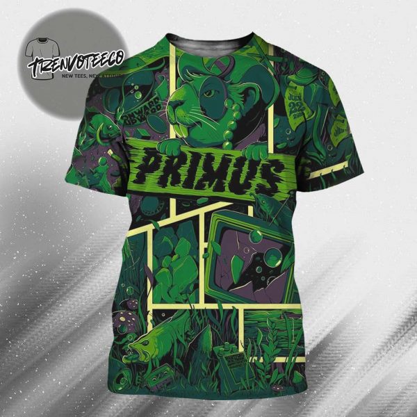 Primus Onward & Upward Tour At Hartford Healthcare Amphitheater In Bridgeport CT On July 22 2025 All Over Print Shirt