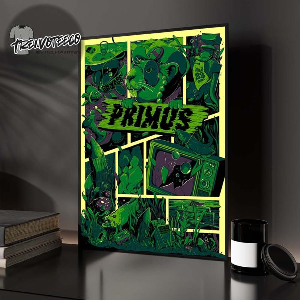 Primus Onward & Upward Tour At Hartford Healthcare Amphitheater In Bridgeport CT On July 22 2025 Home Decor Poster Canvas