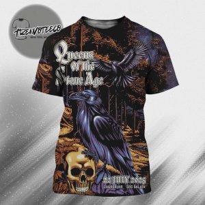 Queens Of The Stone Age Poster Night 1 At Src Salata In Zagreb HR On July 22 2025 All Over Print Shirt