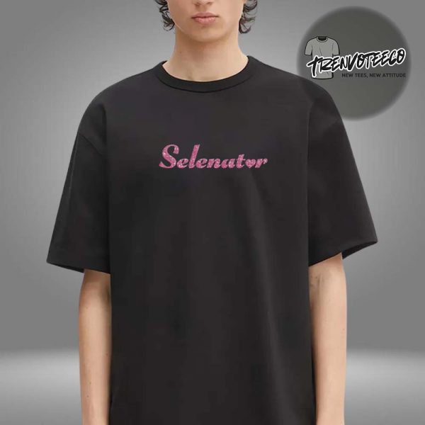 Selena Gomez Selenator Script Pink Glitter Unisex T-Shirt