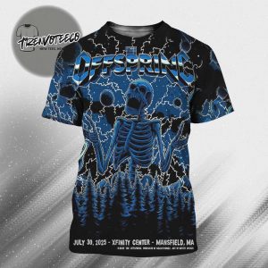 The Offspring Poster Music At Xfinity Center In Mansfield MA On July 30 2025 All Over Print Shirt