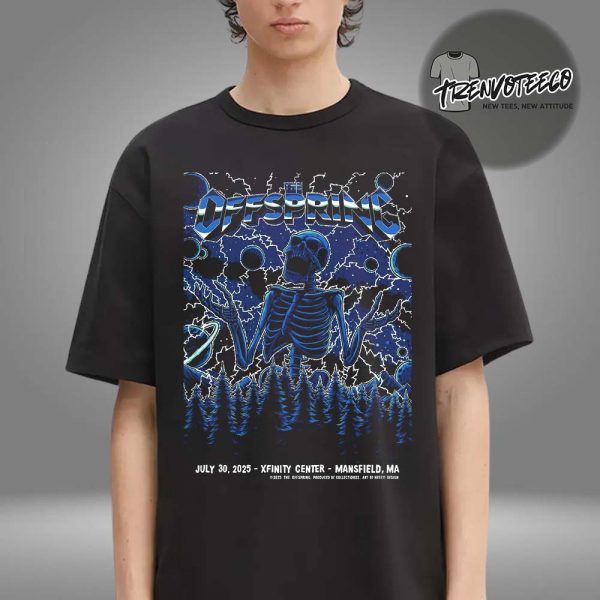 The Offspring Poster Music At Xfinity Center In Mansfield MA On July 30 2025 Unisex T-Shirt