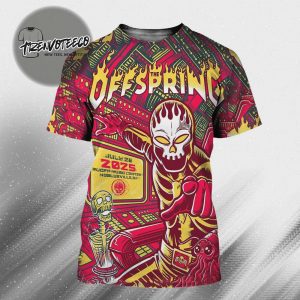 The Offspring Poster Music Show At Ruoff Music Center In Noblesville IN On July 25 2025 All Over Print Shirt