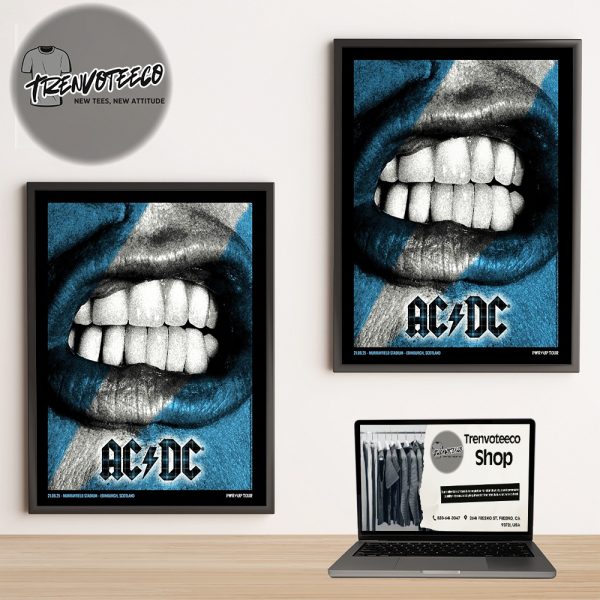 AC DC PWR Up Tour At Murrayfield Stadium In Edinburgh Scotland On August 21 2025 Home Decor Poster Canvas