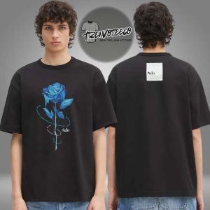 Ado 5th Anniversary Pop Up Store Blue Rose Two Sided Unisex T-Shirt