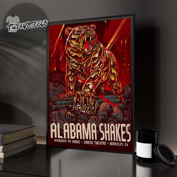 Alabama Shakes Poster Show At Greek Theater In Berkeley CA On August 14 2025 Home Decor Poster Canvas